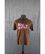Punk Band Shirt (Retro) - Rise Against Pink on Brown Graphic - Men&#39;s Large - $75.83 CAD