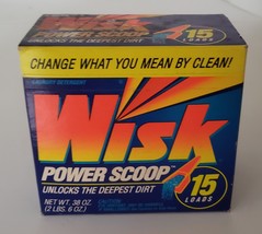 1990 Sealed Wisk Laundry Detergent Power Scoop Powder 15 Loads 2 lb 6 oz... - $29.95