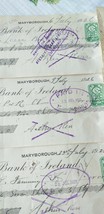 Old Irish Cheques Job Lot of 17 Cheques most 1920-s, Bank Of Ireland and Munster - £77.40 GBP