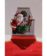 Enesco Christmas Santa Fireplace Stocking Hanger Holder Heavy Cast Iron  - $36.99