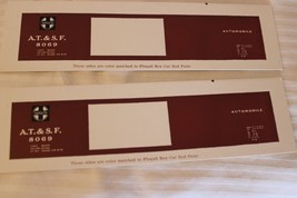 HO Scale Vintage Set of 2 Box Car Side Panels, Santa Fe, Brown #8069 - £8.26 GBP