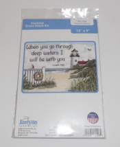 Janlynn Peaceful Shores Counted Cross Stitch Kit 12&quot; x 9&quot;  Isaiah 43:2 999-7203 - £12.65 GBP