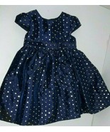 Just One You Made by Carter’s Special Occasion Blue Gold Polka Dot Dress... - $21.93 CAD