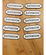 10 CAST IRON BATHROOM Room Sign Style Cast Iron Door Resale *PAINT DEFEC... - $46.35 CAD