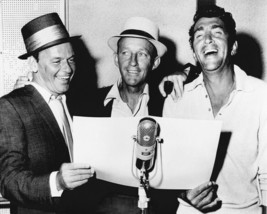 Frank Sinatra Bing Crosby Dean Martin Classic Around Microphone 8x10 Photo - £8.59 GBP