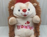 American Greetings Plush hedgehog Hedge hug brown red heart chest nose - $15.58