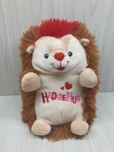 American Greetings Plush hedgehog Hedge hug brown red heart chest nose - £12.25 GBP