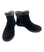 Baretraps Boots Women 8 M Aeron Shoes Black Suede Rusch Fur Trim Zip Com... - $27.54