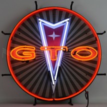 GTO Pontiac Licensed Home Decor Business Neon Sign With Backing 24&quot; by 24&quot; - £348.38 GBP