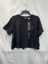 MSRP $25 Levis Womens Plus- Cropped Jordie Tee Black Size 1X - £9.04 GBP