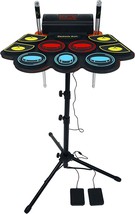 (9 Pads) Electronic Drum Set With Light Up Drumsticks And Stand,, Kids Drum Set - £83.12 GBP