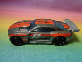 2010 Mattel Hot Wheels 2011 Chevy Camaro Silver w/ Orange Stripes #6 - £3.14 GBP