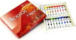 Artist Paint Set 18 Color Acrylic Rainbow Pigments - Eighteen 12ml Tubes - £15.71 GBP