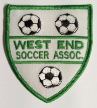 West End Soccer Association Embroidered Clothing Souvenir Trading Patch c1980s - £6.26 GBP