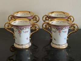 Antique Germany Meissen Dresden Richard Klemm 4 Porcelain Cups - £949.63 GBP