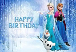  Winter Ice  Snowflake Castle Backdrop   Snow   Girls Birthday Party Decor Photo - £88.30 GBP