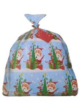 Jumbo Colorful Santa Plastic Christmas Gift Bag for Large Gifts w/Card 3... - $5.44