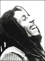Bob Marley laughing classic Reggae Artist 8 x 11 b/w pin-up photo - £3.38 GBP