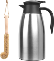 Yummy Sam Thermal Coffee Carafe Stainless Steel 68Oz(2 Lifter) Double Walled Vac - £22.67 GBP