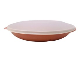 Tupperware Vintage Mauve Pink Covered Divided Dish 2604A-2 &amp; 2605A Microwaveable - £8.61 GBP