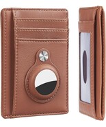 Hawanik Slim Minimalist Front Pocket Air Tag Wallet genuine leather - $14.73