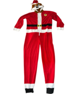 Buc-ee&#39;s Adult S/M Beaver Mascot Buc Union Santa Body Suit Costume Pajamas - $35.27