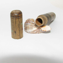 Antique Sewing Needle Wooden Case Tube Europe 1930s - £25.75 GBP