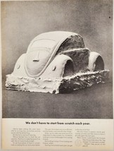 1969 Print Ad VW Volkswagen Beetle We Don&#39;t Have to Start from Scratch - £13.78 GBP