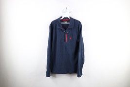 Spyder Mens Size Medium Faded Spell Out Fleece Half Zip Pullover Sweater... - $29.65