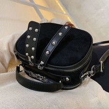 Scrub Leather Women Flap Bag Large Capacity Female Shoulder Bag Small Crossbody  - £35.26 GBP