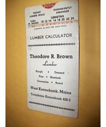 Home Treasure Paper Decor Ad Pocket Lumber Calculator Scale Theodore Bro... - €20,47 EUR