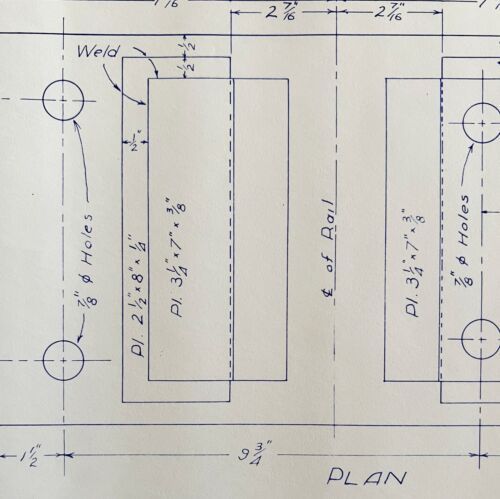 Primary image for 1948 Railroad Bangor Aroostook Turntable Bearing Plate Blueprint H33 DWDD13