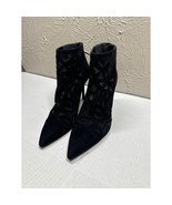 Stuart Weitzman Cutaway Bootie Women&#39;s Suede Mesh Heel Ankle Boot Black ... - $2,051.57 MXN