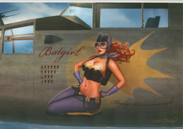 12x18&quot; Batman Art Print ~ Nathan Szerdy SIGNED DC Comics ~ Bomber Batgirl - $25.73