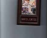 DAVID JUSTICE PLAQUE BASEBALL ATLANTA BRAVES MLB   C - £0.78 GBP