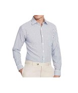 B by Brooks Brothers Men&#39;s Regular-Fit Windowpane Dress Shirt - Navy-16.... - $850.10 MXN
