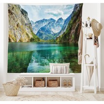 Landscape Tapestry, Serene Obersee Mountain Lake In Valley Of Alps Germany Natur - £33.81 GBP