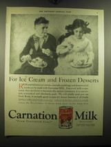 1921 Carnation Milk Ad - For Ice Cream and Frozen Desserts - £14.52 GBP