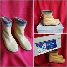 Vintage 60s Bastien Bros After Ski &amp; Curling Leather boots Sz 7 made in ... - $79.20