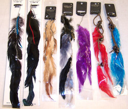 6 FEATHER clip in HAIR EXTENSIONS new fashion feathers highlights - $9.49