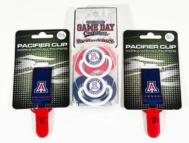 Game Day Outfitters 2 Pack Pacifier ARIZONA WILDCATS &amp; 2-Packs Pacifier Clips - £9.30 GBP