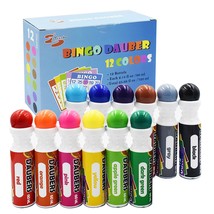 Bingo Daubers Dot Markers Mixed Colors Set Of 12 Pack - £23.52 GBP