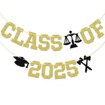 Glitter Class of 2025 Lawyer Graduation Banner Decor Party Supplies - $6.41