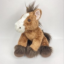 Clydesdale Horse Build A Bear Stuffed Animal Plush Pawsome Brown BAB Pon... - $16.41