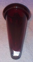 Vintage Red Cranberry Fused Art Glass Wall Pocket Vase  -B- - $29.95