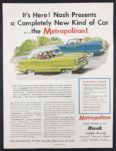 1953 Nash Motors Airflyte Green &amp; Blue Metropolitan Car Print Ad 13.5&quot; x 10&quot; - £10.92 GBP