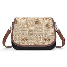 Mondxflaur Traditional Stripes Messenger Bag for Women PU Leather Crossbody Bag - £21.54 GBP