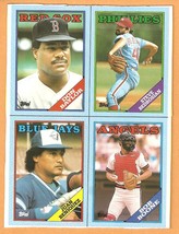 1988 Topps Wax Box Panel Red Sox Don Baylor Phillies Bedrosian Blue Jays... - $1.99