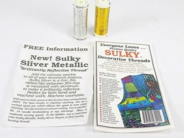 2 SULKY THREAD BOBBINS SILVER &amp; GOLD Metallic 250 YDS Each - $4.84