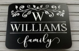 Engraved Personalized Custom Family Name House Home Metal Welcome Sign 9x7 Gift - £19.51 GBP